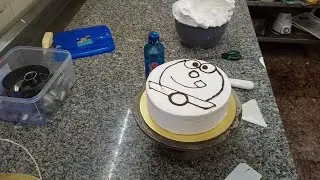 1kg sponge vanila cake || Doraemon ke full measurement easy Idea Doraemon cake