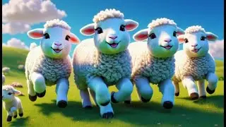 Four Little Lambs Leap in the Field | Lamb Song for Kids | Counting Nursery Rhymes and Animal Fun