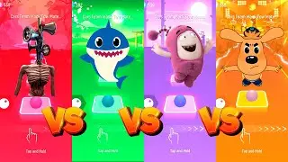 Siren Head 🆚 Baby Shark 🆚 Oddbods Newt 🆚 Sheriff Labrador | Tiles Hop