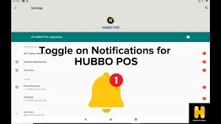 Toggle on Notifications for HUBBO POS