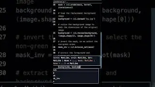 Green Screen Removal in Python #greenscreen  #removal #python