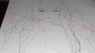 Speed Drawing Zero Two - (Darling in the FranXX)