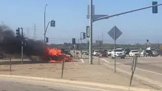 Kia Car Fire in Ventura Footage by Daniel E. Smith & Rick Ray