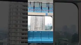menikmati pemandangan ibukota Jakarta dari dalam LRT #lrt #keretalrt #jakarta #perjalanan #shorts