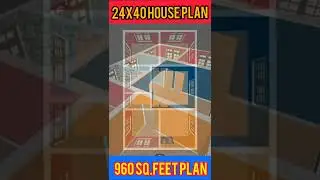 24 x 40 House Plan | 24 x 40 Ghar Ka Naksha | 960 sq ft house plans 24 x 40 House Design #Shrots