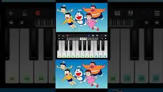 Doremon Jindgi Sawaar Du Cartoon Song #cartoon #piano #shorts #tutorial #cover #notes #easy #tune😃🥰