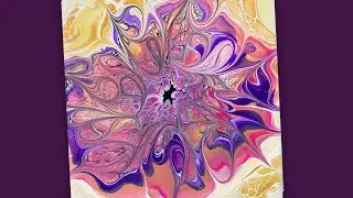 (1139) Swipe and Swirled Floating Modified Bloom Technique, Paint Pouring