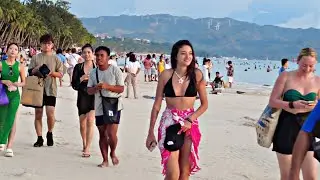 Look! This is BORACAY White Beach on October 4 2024 4:40pm Walk Beautiful Day