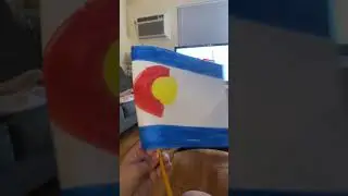 Colorado flag waving