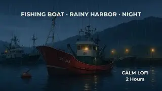 Fishing Boat &middot; Rainy Harbor &middot; Night | Calm Lofi (2 Hours)