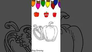 Drawing Capsicum #Capsicum #drawing #shorts #youtubeshorts