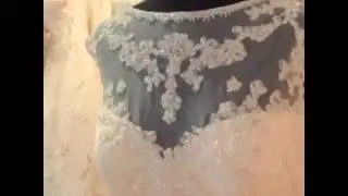 Blush pink beaded bridal gown