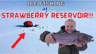 Ice Fishing Strawberry Reservoir for HUGE Cutthroat Trout!!!
