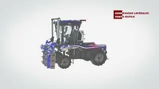 3D animation IntelliFlow&trade; system New Holland TE6 Straddle tractors