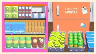 Fill Up Fridge: Organizing Game | 3 Minute Gameplay ep.01 | Level 1-3