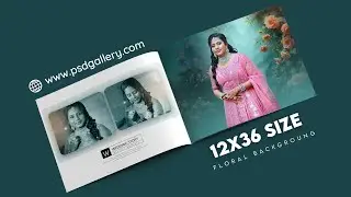 Floral Background Album Design 12 X 36 Size  Photoshop Tutorial | 🌐 www.psdgallery.com - 329
