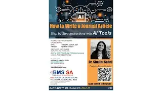 RESEARCH DIALOGUE SERIES ! AI Tools for Research and Manuscript writing.