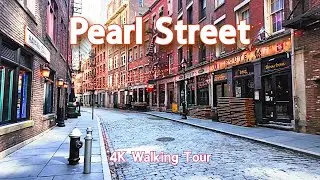 【4K】𝐖𝐀𝐋𝐊 🇺🇸 Pearl Street in the Financial District NYC