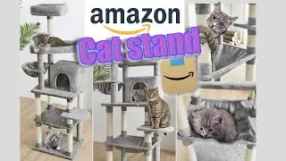 🐾 HIGH CAT STAND WITH HAMMOCKS, CONDO AND TOP PERCH FOR YOUR CATS FROM AMAZON