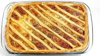 RECEITA DE TORTA DE CARNE SECA COM BANANA DA TERRA | MASSA DE EMPADÃO SUPER FÁCIL | Malhando Garfo