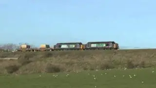 37610 + 37259 Bridgwater Flasks 6M63 @ Huckford Viaduct, 23-12-15