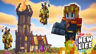 Decorating my Nether Blaze Base!- New Life SMP #5
