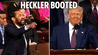 Wailing Democrat THROWN OUT of Trump speech as petty Left cause chaos
