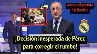Decisión inesperada de Pérez para volver a encarrilar al Real Madrid antes del partido contra Benfic