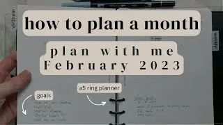 How to plan a month | Follow along as I plan February 2023 | Plan With Me February 2023