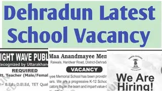 🏫 Thursday Dehradun School Recruitment | PRT TGT PGT New Teaching Vacancies 2025