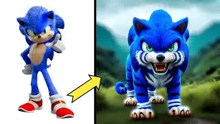 Sonic Characters Turn into Tigers 🐯 l Sonic The Hedgehog Eye of The Tiger l Sonic Tigers 🐅
