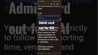 #ExamUpdate || Admit card of AAI - ATC out - Login and download it |