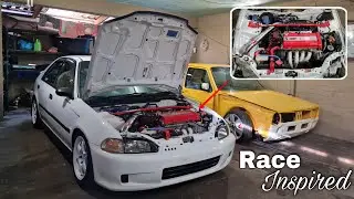 Attempting a SEMI WIRE TUCK on a  RACE INSPIRED Honda EG!