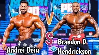 Andrei Deiu VS Brandon D Hendrickson Posing comparison at Miami Pro IFBB Men's Physique 2025