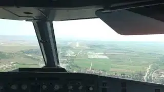 Airbus A320 landing visually on Rwy. 09 at Sibiu SBZ/LRSB