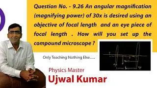 An angular magnification (magnifying power) of 30x is desired using an objective of focal length  an