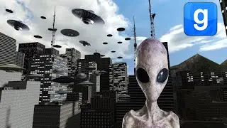 Alien Invasion City NPC Battle Military VS Extraterrestrials Garry's Mod