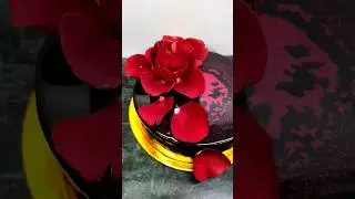 Red Rose Cake Design || #shorts