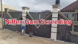 External wall screeding ideas in Nigeria Niffex 💯% Gum Screeding  ☎️09169182313