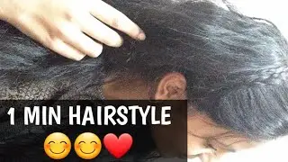 Something  Different 😊😊❤ 1 min hairstyle ..Emergency band with Hair..-Anushka Singhal
