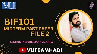 BIF101 MIDTERM PAST PAPER FILE 2