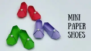 How To Make Mini Paper Shoes / How to Make Doll House Craft With Paper At Home / Paper Craft