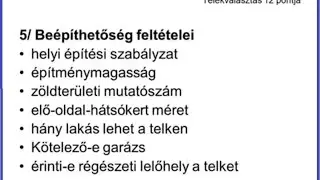 A telekvalasztas 12 pontja
