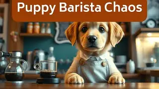 Golden Retriever Puppy Runs a Coffee Shop (Total Chaos ☕)