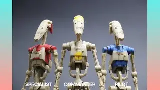 Black Series Custom Battle Droids (Specialist, Commander, Pilot)