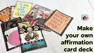 How to make your own affirmation card deck || Junk journaling | Collage DIY