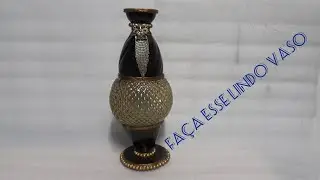 Como Fazer esse Vaso com Lustre e Garrafa Pet- Ft- Madiluna Artes&acirc;
