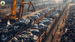 Посещение гигантского завода по переработке автомобилей в металлолом – разговор о превращении ста...