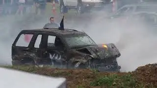 Fine Arts Demolition Derby Heat at the Lincoln County Fair 2024