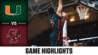 Miami vs. Boston College Game Highlights | 2025-26 ACC Men's Basketball